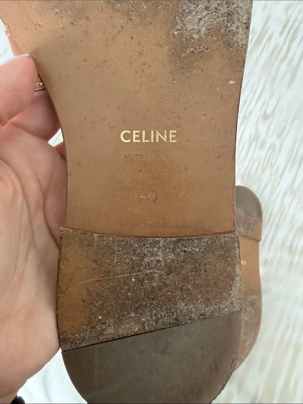 Celine leather slide